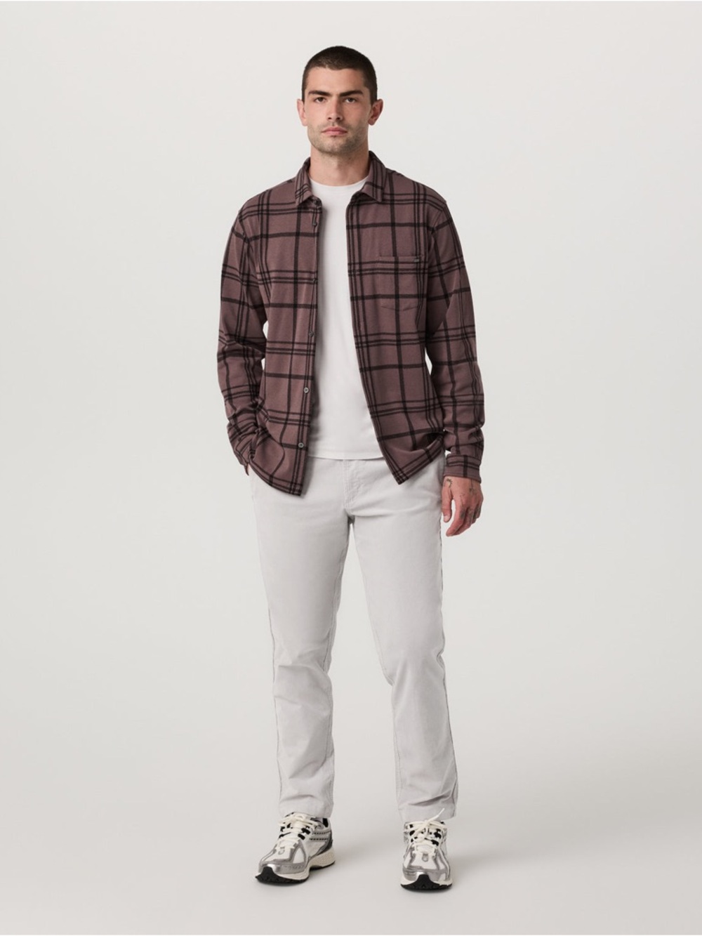 Vuori Seaview Plaid Button Down Shirt XL Huckleberry brown flannel long sleeve - Picture 3 of 12